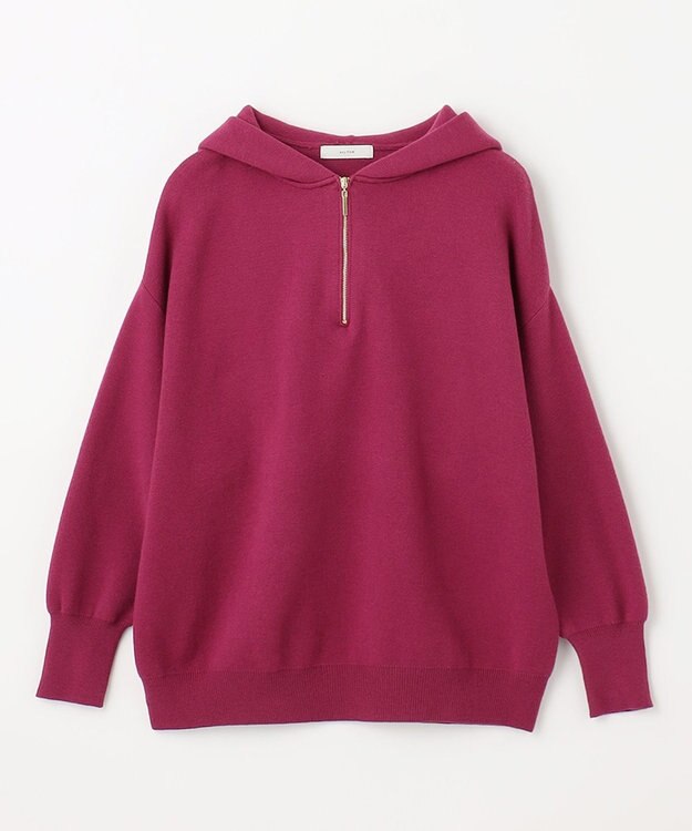 ANY 【洗える】スウェットライクフーディ マゼンタ