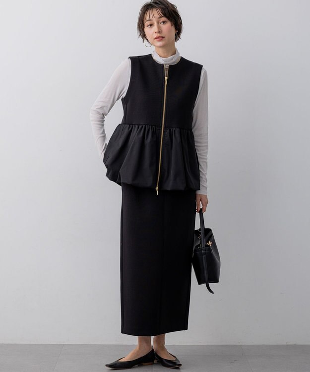 23区 コットンダンボール スカート ブラック系