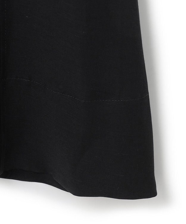 BEIGE， BERNARD / リネン混 フロントジップ スタンドカラードレス Black