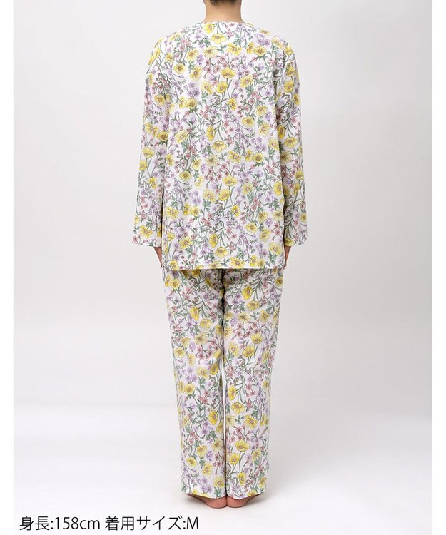 Wing パジャマ 綿100%(本体) 天竺素材 長袖 長ズボン レディース EP8040 ウイング／ワコール クリーム