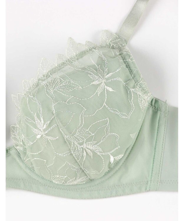 une nana cool 小さく見せるブラ ミニマイザーブラ レース ライトオリーブ