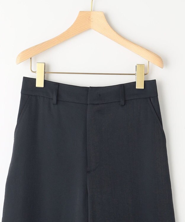 組曲 L グロッシーツイルワイドフレア パンツ ネイビー系