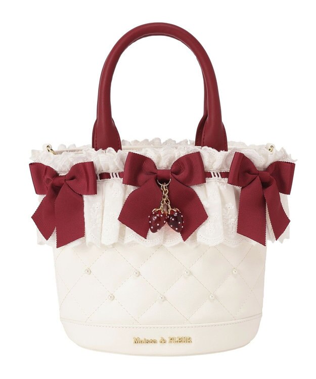 【Maison de FLEUR】ガトーフレーズ 2wayバック オフホワイト Maison de FLEUR】ガトーフレーズ 2wayバック オフホワイト