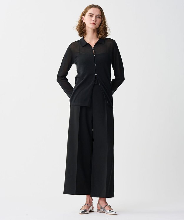 uncrave シアーコットン ポロニット ブラック