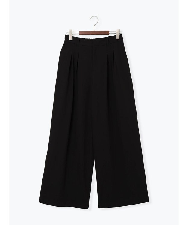 Te chichi タックワイドフルレングスパンツ ブラック