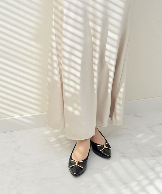 Bridget Birkin 【Bridget Birkin walk】リボンモチーフウォーキングパンプス ブラックエナメル