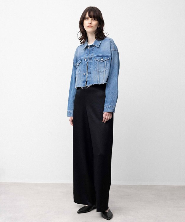 NAVE 【Nave】クラッシュサテン パンツ ブラック系