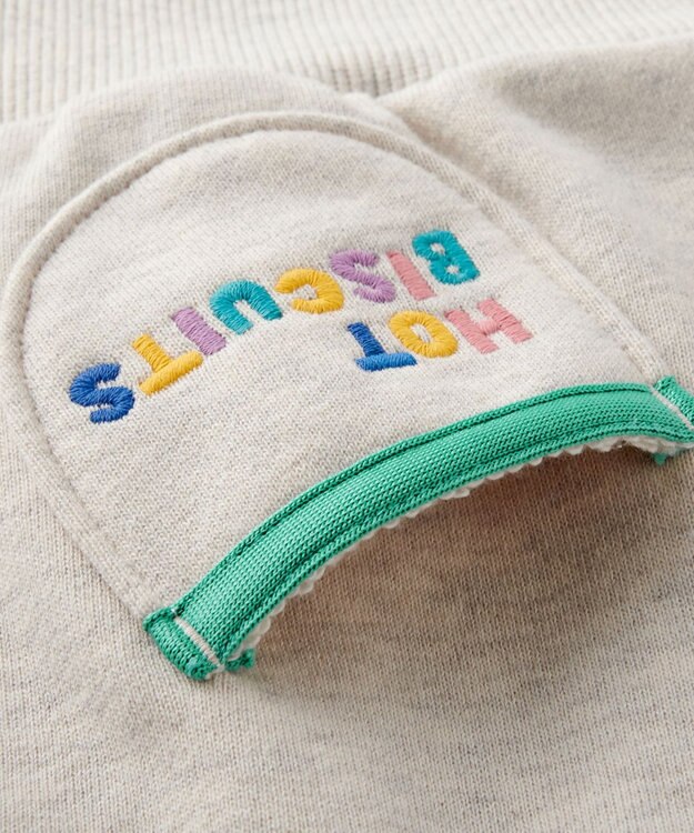 MIKI HOUSE HOT BISCUITS 【80-120cm】マルチカラー 裏毛パイルベスト グレー