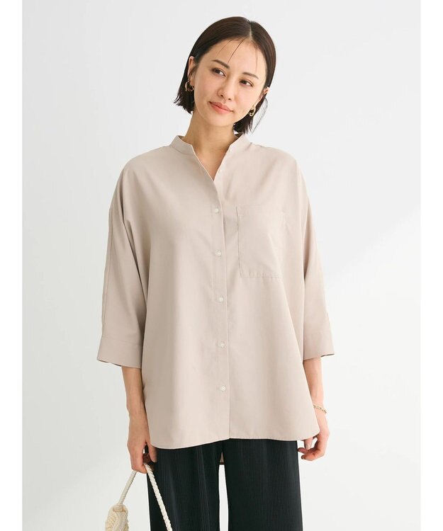 Green Parks いろいろ機能　ドルマンシャツ Beige