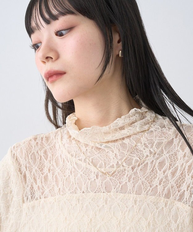 earth music&ecology 【吸湿発熱】あったかフェミニンインナー（ハイネック） Ecru