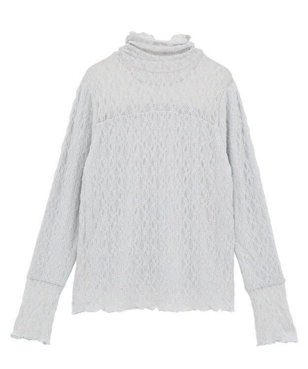 earth music&ecology 【吸湿発熱】あったかフェミニンインナー（ハイネック） Light Gray