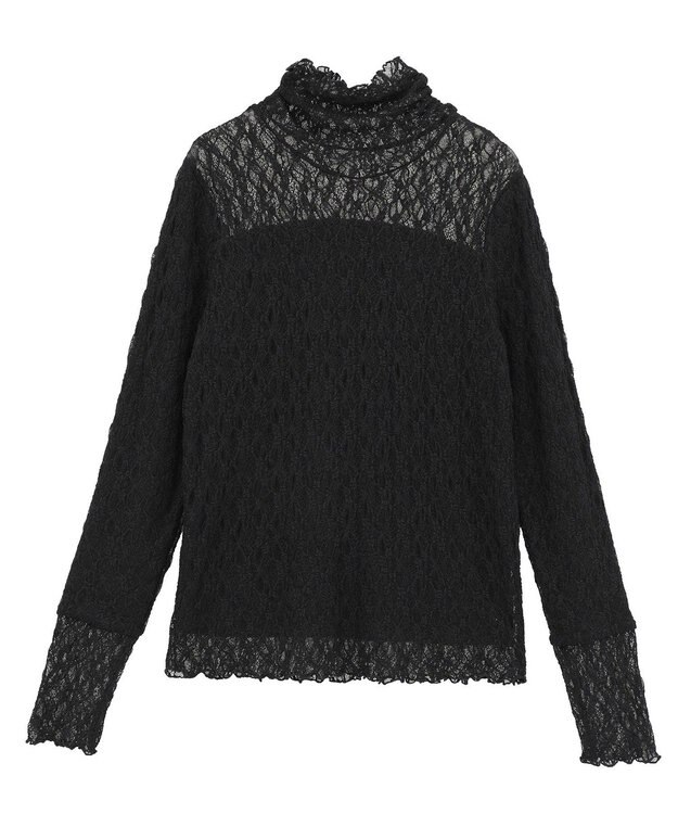 earth music&ecology 【吸湿発熱】あったかフェミニンインナー（ハイネック） Black