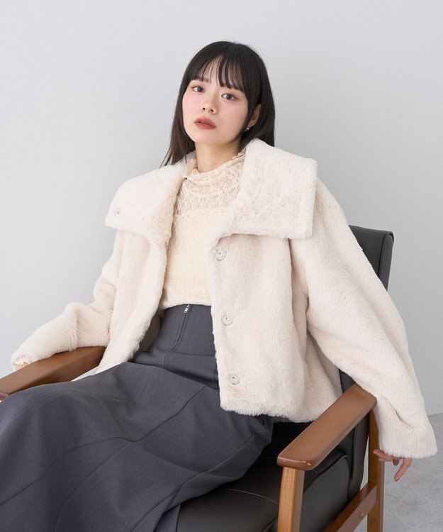 earth music&ecology 【吸湿発熱】あったかフェミニンインナー（ハイネック） Ecru