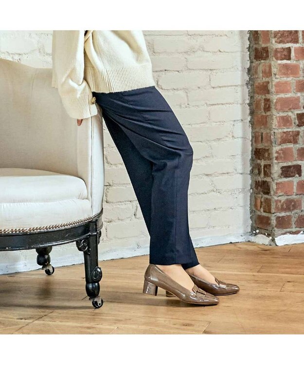 MODE ET JACOMO 【レイン対応】クラシックデザインレインパンプス オークエナメル