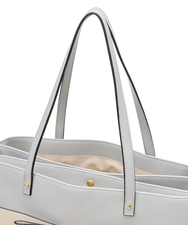 Maison de FLEUR EC限定フロントリボン3ルームトートバッグ Grayish Blue