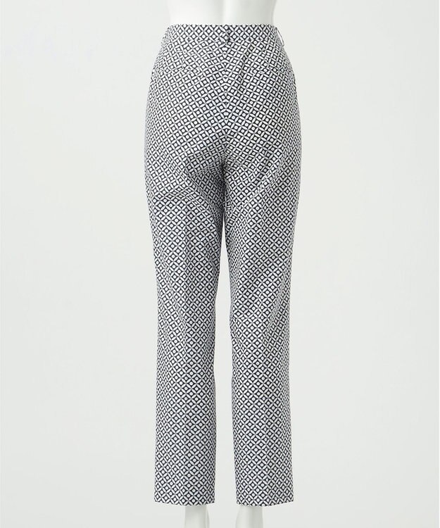 23区 L 【R(アール)】ジオメトリックペイズリープリント パンツ ジオメトリックネイビー