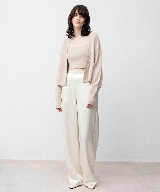 NAVE 【Nave】クラッシュサテン パンツ オフホワイト系