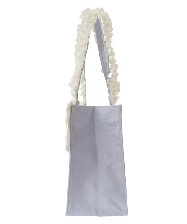 Maison de FLEUR ジャカードリボンフリルスクエアトートMバッグ Blue