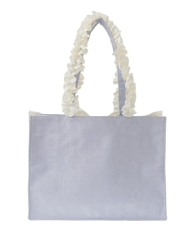 Maison de FLEUR ジャカードリボンフリルスクエアトートMバッグ Blue