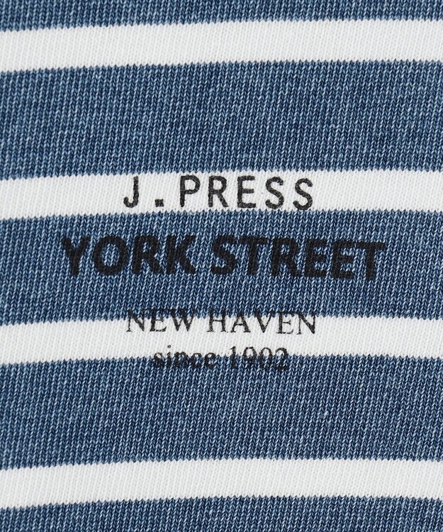 J.PRESS YORK STREET 【UNISEX】インディゴボーダーロングTシャツ サックスブルー系1