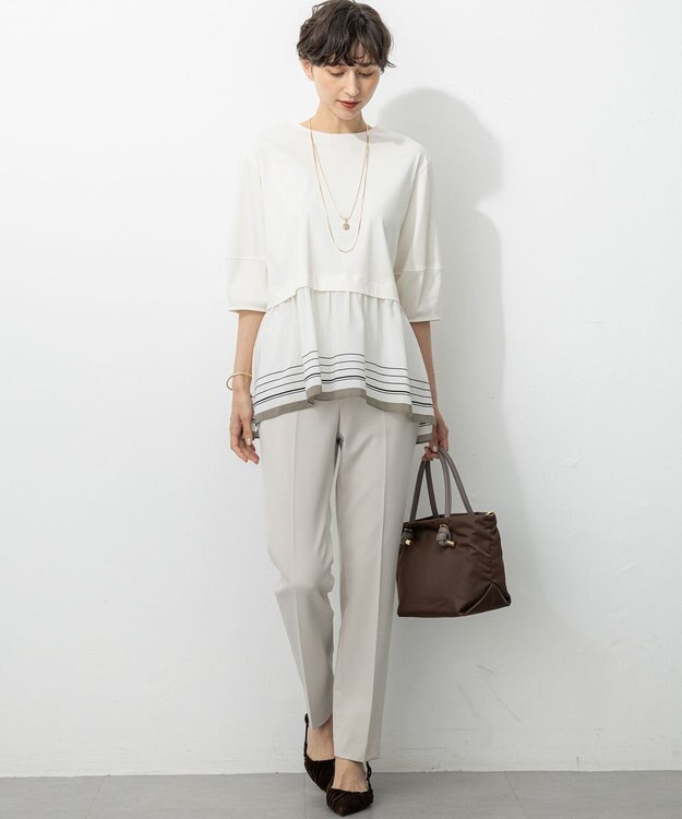 23区 VIOLAｄ’ORO ナイロン トート バッグ ダークブラウン系