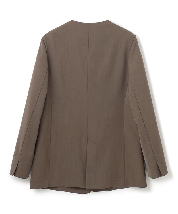 UNFILO TENNEN TOUCH ノーカラージャケット ブラウン