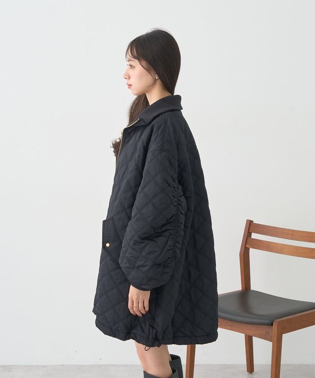 earth music&ecology キルティングバルーンコート Black