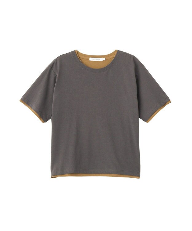 AMERICAN HOLIC 【2点セット】レイヤードシアーTシャツ Charcoal Gray