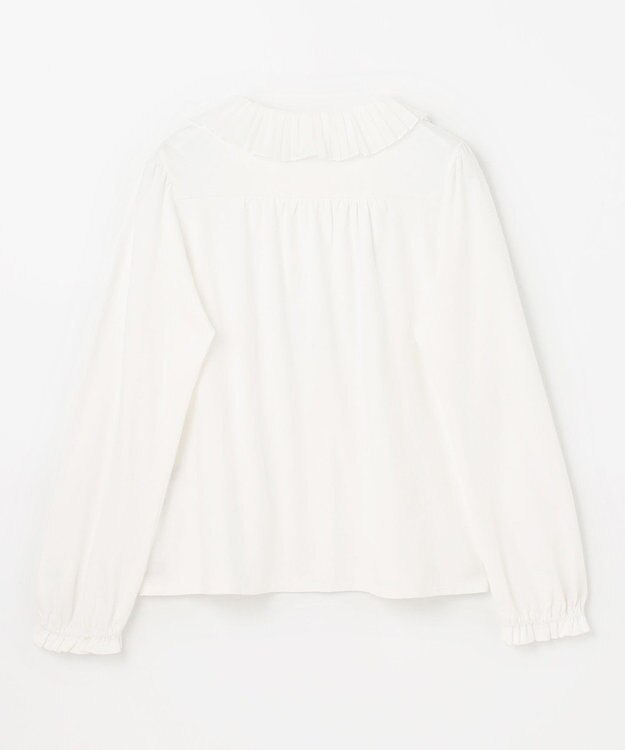 組曲 KIDS 【150-160㎝】プリーツカラー ブラウス オフホワイト系