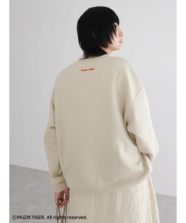 Green Parks ムジークタイガー／裏起毛プリントプルオーバー Beige