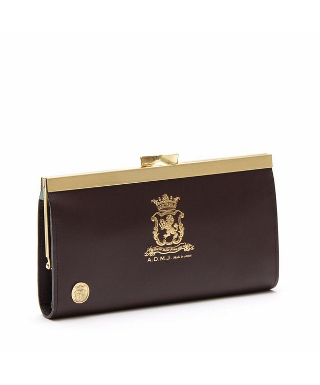 A.D.M.J. 【牛革】セブンティリリィ/ガマグチウォレット ブラウン