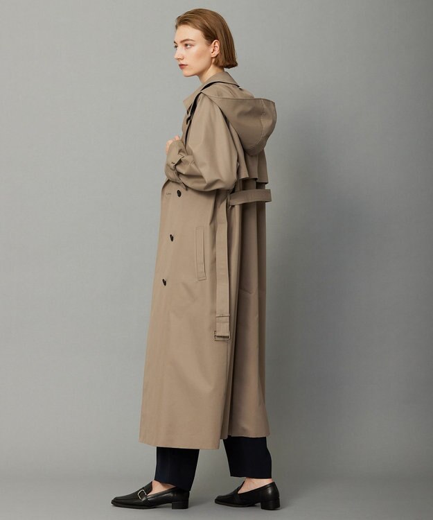 ICB TCシャンブレーツイル 2WAYトレンチコート ライトモカ系