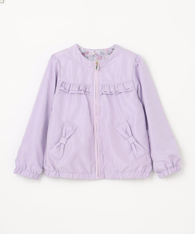 ANY KIDS フード取り外し リバーシブル ブルゾン ラベンダー