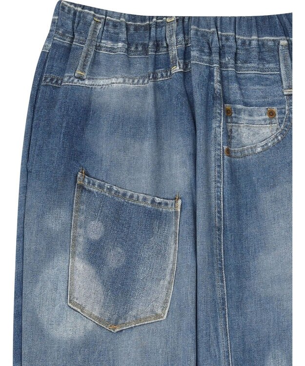 tsumori chisato SLEEP ソフトパンツ　ロング丈　デニム風プリント　綿100％　/ワコール　ULO240 コン