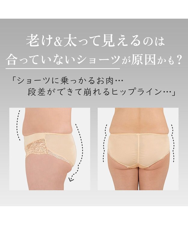 BRADELIS New York 【BRADELIS NewYork peace】綿混キャッチFITショーツ23 ブラデリス 補正下着 ナチュラルベージュ