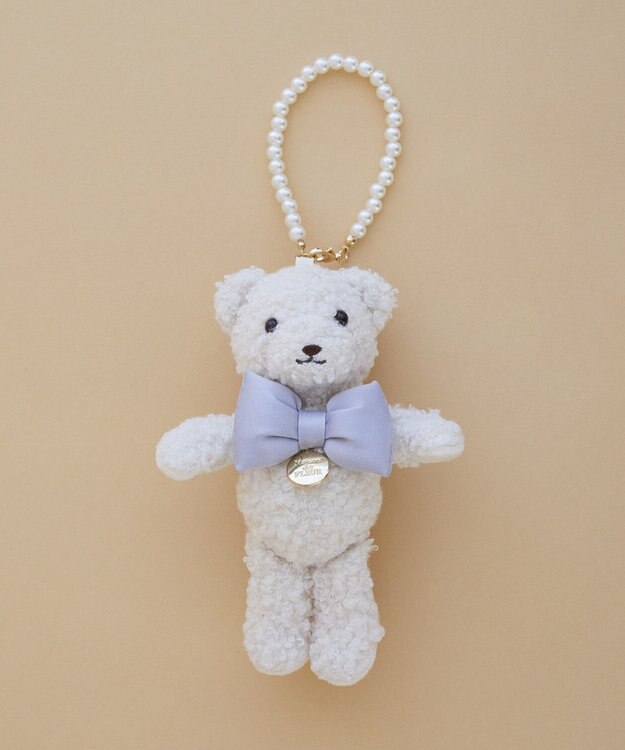 Maison de FLEUR 【限定カラーあり】リボンベアチャーム Ivory