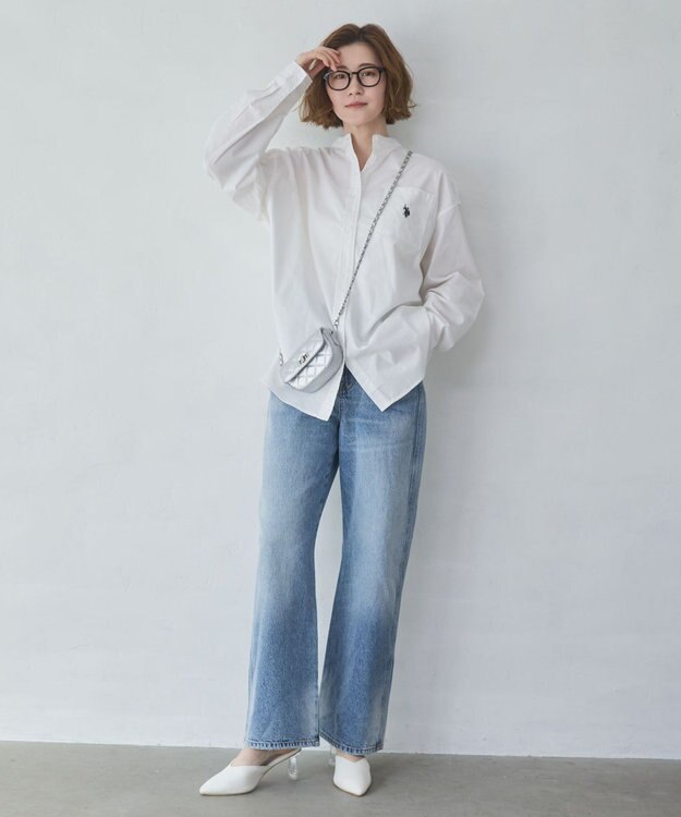 WEGO 【XS～Lサイズ展開/美脚】ストレートデニムパンツ デニム淡色