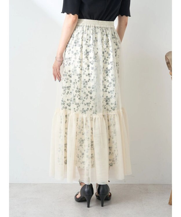 earth music&ecology Ｍｕｌｔｉｗａｙチュールスカート Flower