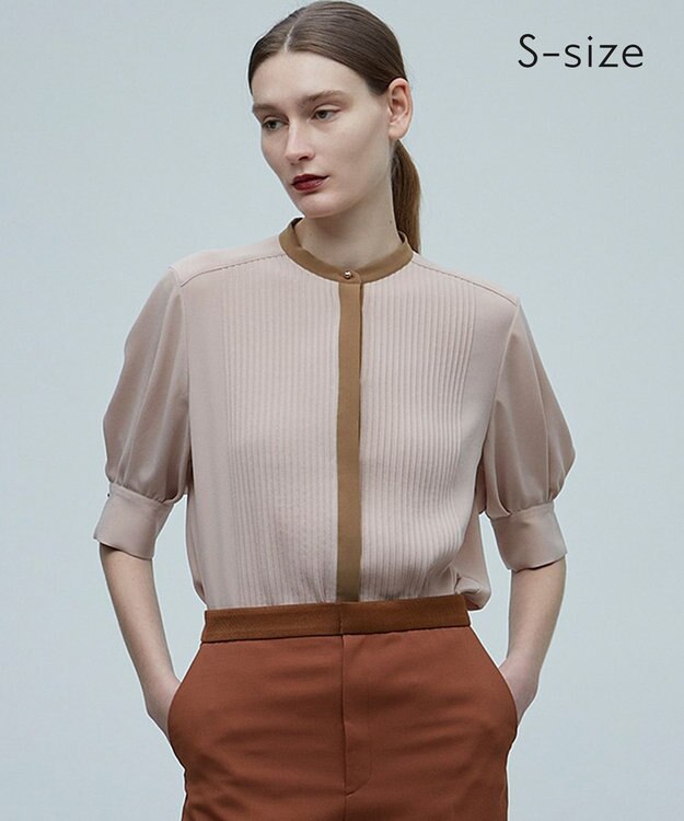 BEIGE， 【S-size】MARIGNY / パフブラウス Nude×Tan