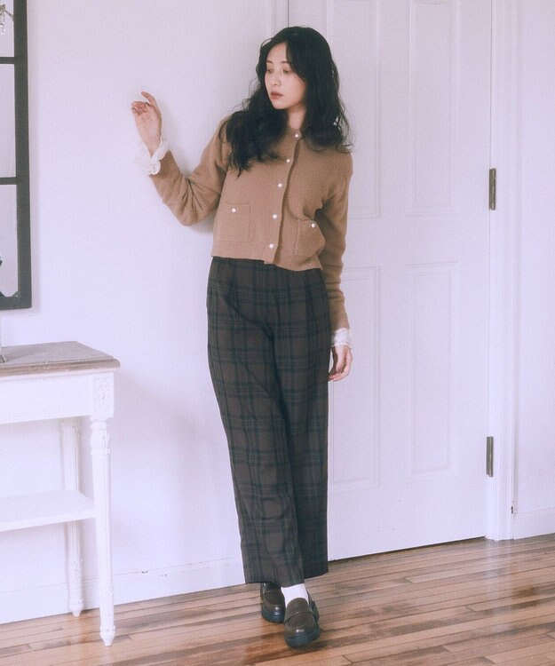 earth music&ecology ＴＲワイドパンツ Check