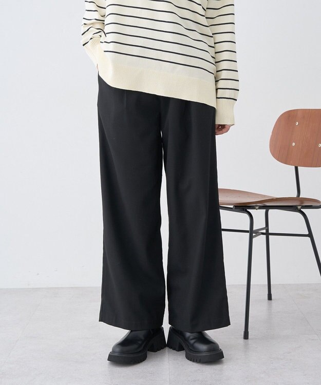 earth music&ecology ＴＲワイドパンツ Black