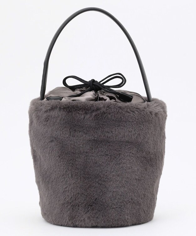 TOCCA 【ショルダー取り外し可能】MILKY TEA FURBAG ファーバッグ ライトグレー系