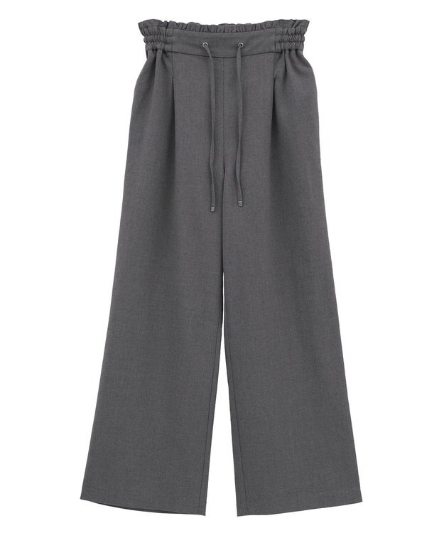 earth music&ecology ＴＲワイドパンツ Dark Gray Mixture