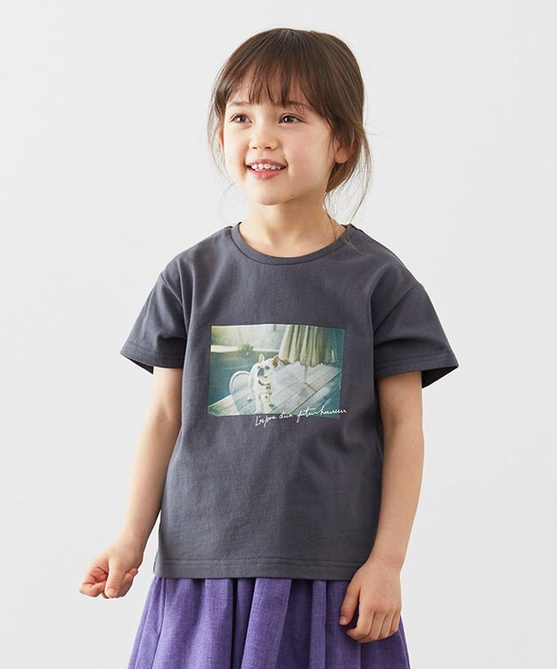ANY KIDS オーガビッツカラーロゴTシャツ 犬フォト