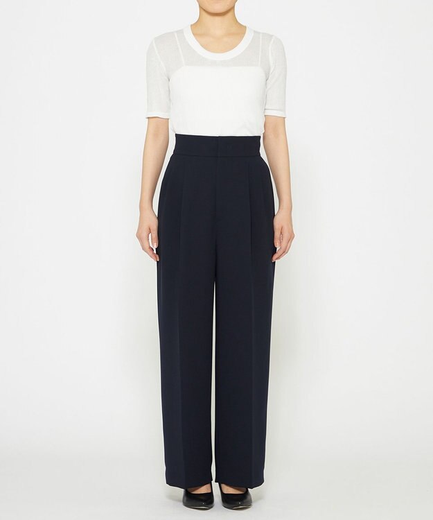 uncrave 【手洗い可】シアー ランダムリブ Uネック カットソー（uncrave STANDARD） オフ