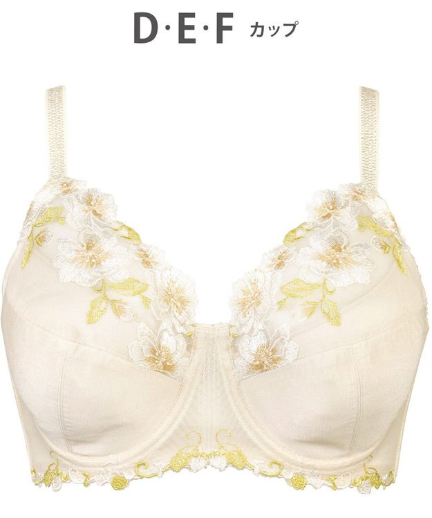 Wing ブラジャー Wing Lesiage 安定感のあるつけごこち 綿混素材(肌側) 【5010シリーズ】 フルカップブラ Hカップまで対応 大きいサイズ PB5010 ウイング／ワコール クリーム