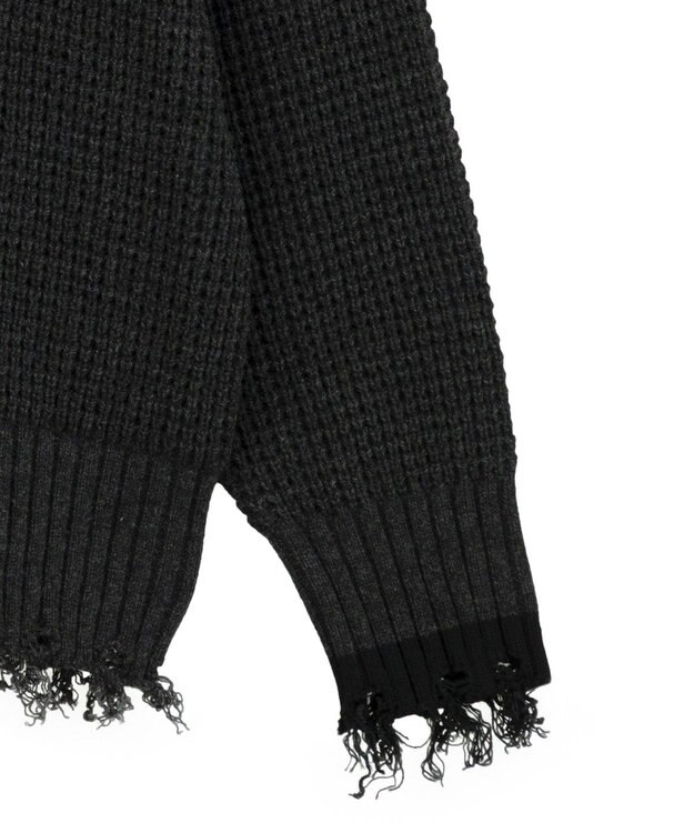 YECCA VECCA ダメージルーズニット Blue