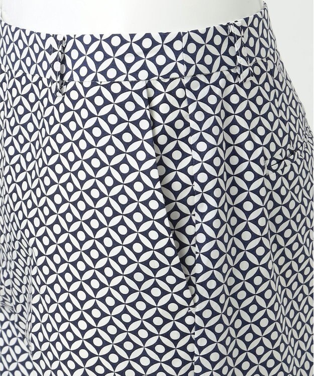 23区 L 【R(アール)】ジオメトリックペイズリープリント パンツ ジオメトリックネイビー