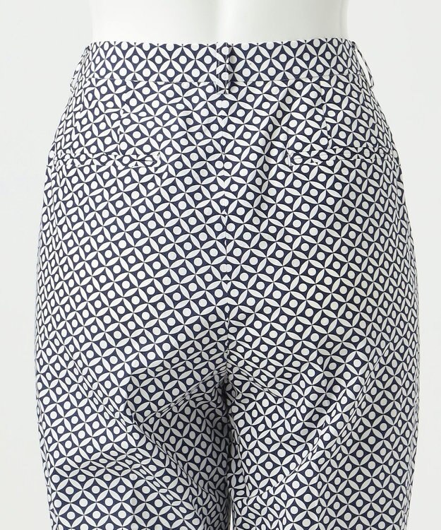 23区 L 【R(アール)】ジオメトリックペイズリープリント パンツ ジオメトリックネイビー