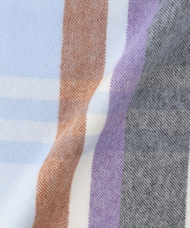 J.PRESS LADIES カシミヤチェック マフラー サックス系